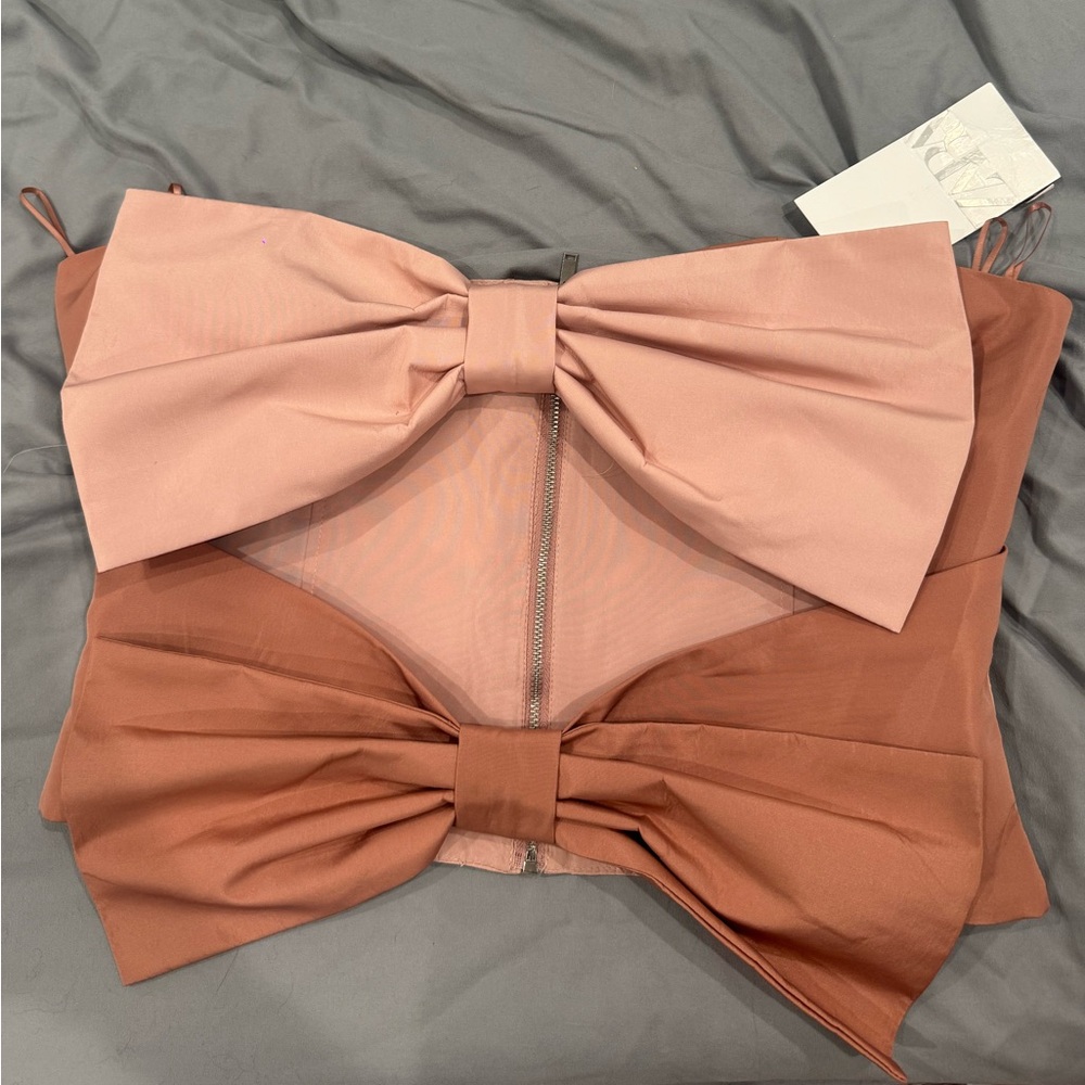 Zara bow top crop